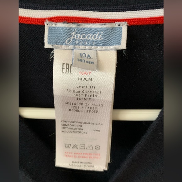 Jacadi Paris navy v-neck cardigan, size 10Y - Picture 4 of 4